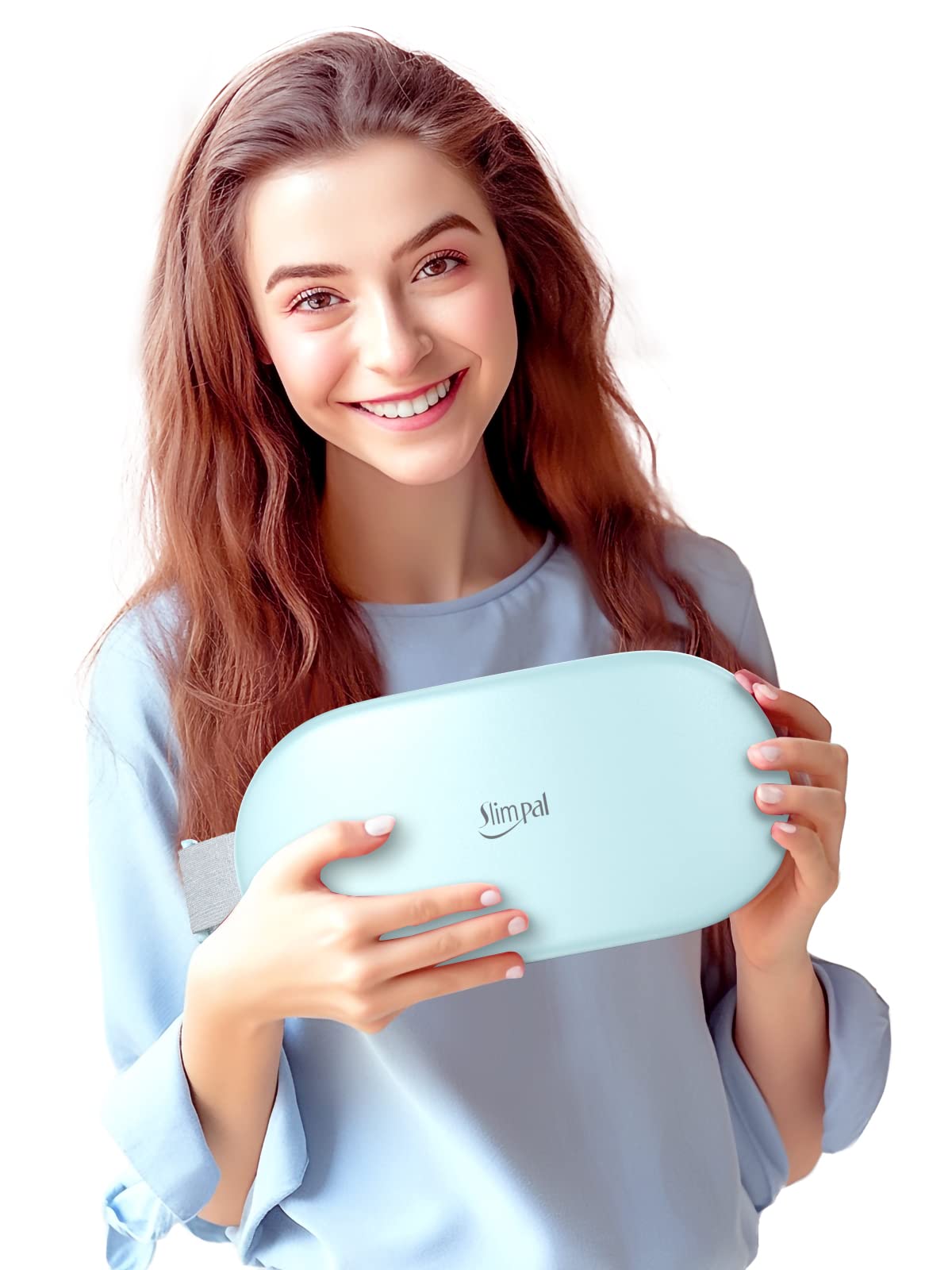 slimpal cordless heating pad spc021 for period cramp pain blue