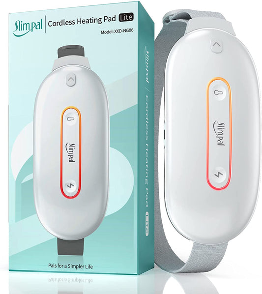 Cordless Heating Pad with Massager Portable USB Heating Pad for Cramps Back Pain Relief Electric Fast Heating Wrap Belt Gifts for Women